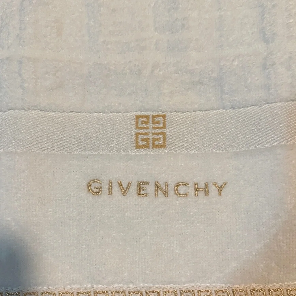 Givenchy White and Gold Hand Towel